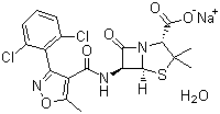 Dicloxacillin sodium molecular structure (CAS 13412-64-1)