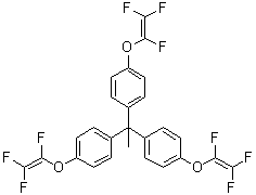1,1,1-三[4-(三氟乙烯基氧基)苯基]乙烷分子结构 (CAS 134130-24-8)
