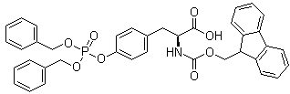 N-[(9H-Fluoren-9-ylmethoxy)carbonyl]-L-tyrosine bis(phenylmethyl) phosphate (ester) molecular structure (CAS 134150-51-9)