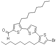 5-Formyl-5''-bromo-3,3''-dioctyl-2,2':5',2''-terthiophene molecular structure (CAS 1342311-48-1)