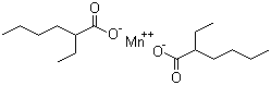 Manganese bis(2-ethylhexanoate) molecular structure (CAS 13434-24-7)
