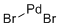 Palladium bromide molecular structure (CAS 13444-94-5)