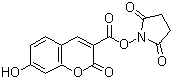结构式 CAS# 134471-24-2, 7-羟基香豆素-3-羧酸琥珀酰亚胺酯