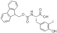 N-[(9H-Fluoren-9-ylmethoxy)carbonyl]-3-iodo-L-tyrosine molecular structure (CAS 134486-00-3)