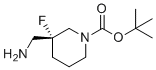 tert-Butyl (R)-3-(aminomethyl)-3-fluoropiperidine-1-carboxylate molecular structure (CAS 1345456-44-1)