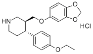 structure of CAS# 1346597-97-4, rac-trans-4-Defluoro-4-ethoxy Paroxetine Hydrochloride;(3S,4R)-3-(1,3-benzodioxol-5-yloxymethyl)-4-(4-ethoxyphenyl)piperidine;hydrochloride