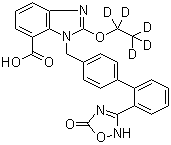 Azilsartan-d<sub>5</sub> molecular structure (CAS 1346599-45-8)