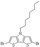 structure of CAS# 1346688-54-7, 2,6-Dibromo-4-octyl-4H-dithieno[3,2-b:2',3'-d]pyrrole