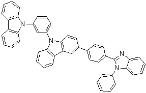 9-[3-(9H-Carbazol-9-yl)phenyl]-3-[4-(1-phenyl-1H-benzimidazol-2-yl)phenyl]-9H-carbazole molecular structure (CAS 1346792-67-3)