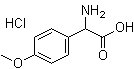 alpha-Amino-4-methoxybenzeneacetic acid hydrochloride molecular structure (CAS 134722-07-9)