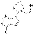4'-氯-4,7'-联-7H-吡咯并[2,3-d]嘧啶分子结构 (CAS 134965-85-8)
