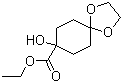 structure of CAS# 134970-49-3, 8-Hydroxy-1,4-dioxaspiro[4.5]decane-8-carboxylic acid ethyl ester