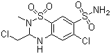 structure of CAS# 135-07-9, Methyclothiazide;6-Chloro-3-(chloromethyl)-3,4-dihydro-2-methyl-2H-1,2,4-benzothiadiazine-7-sulfonamide 1,1-dioxide