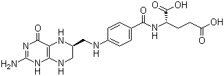 结构式 CAS# 135-16-0, (-)-L-5,6,7,8-四氢叶酸