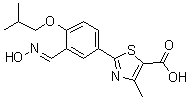 2-[3-[(Hydroxyimino)methyl]-4-(2-methylpropoxy)phenyl]-4-methyl-5-thiazolecarboxylic acid molecular structure (CAS 1350352-70-3)