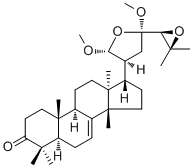 (13alpha,14beta,17alpha,20S,21R,23R,24S)-24,25-Epoxy-23-hydroxy-23-methoxy-3-oxolanost-7-en-21-al cyclic 21,23-(methyl acetal) molecular structure (CAS 1351617-74-7)
