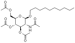 Decyl 2-(acetylamino)-2-deoxy-beta-D-glucopyranoside 3,4,6-triacetate molecular structure (CAS 135198-04-8)