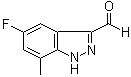 结构式 CAS# 1352393-90-8, 5-氟-7-甲基-1H-吲唑-3-甲醛