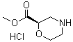 (2R)-2-Morpholinecarboxylic acid methyl ester hydrochloride (1:1) molecular structure (CAS 1352709-55-7)