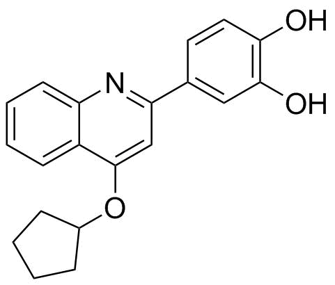 4-[4-(环戊氧基)-2-喹啉基]-1,2-苯二酚分子结构 (CAS 1353224-53-9)