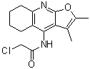 2-氯-N-(5,6,7,8-四氢-2,3-二甲基呋喃并[2,3-b]喹啉-4-基)乙酰胺分子结构 (CAS 135465-75-7)