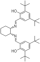 结构式 CAS# 135616-36-3, (S,S)-(+)-N,N'-双(3,5-二叔丁基亚水杨基)-1,2-环己二胺