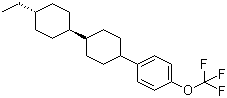 structure of CAS# 135734-59-7, 4-[trans-4-(trans-4-Ethylcyclohexyl)cyclohexyl]-1-trifluoromethoxybenzene;1-[(trans,trans)-4'-Ethyl[1,1'-bicyclohexyl]-4-yl]-4-(trifluoromethoxy)benzene