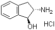反式-1-羟基-2-氨基茚满盐酸盐分子结构 (CAS 13575-73-0)