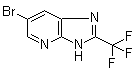 structure of CAS# 13577-72-5, 6-Bromo-2-(trifluoromethyl)-3H-imidazo[4,5-b]pyridine;5-Bromo-2-(trifluoromethyl)-1H-imidazo[4,5-b]pyridine
