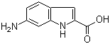 结构式 CAS# 135855-63-9, 6-氨基-1H-吲哚-2-羧酸