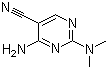 4-氨基-2-(二甲基氨基)-5-嘧啶甲腈分子结构 (CAS 13593-31-2)