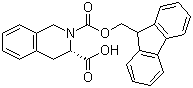 结构式 CAS# 136030-33-6, N-芴甲氧羰基-L-1,2,3,4-四氢异喹啉-3-甲酸