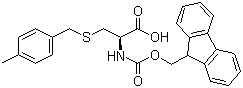 structure of CAS# 136050-67-4, Fmoc-S-(4-methylbenzyl)-L-cysteine;Fmoc-Cys(pMebzl)-OH