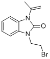 1,3-Dihydro-1-(2-bromoethyl)-3-isopropenyl-2h-benzimidazol-2-one molecular structure (CAS 136081-17-9)