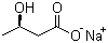 (R)-(-)-3-羟基丁酸钠盐分子结构 (CAS 13613-65-5)