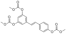 白藜芦醇三(甲基碳酸酯)分子结构 (CAS 1361333-19-8)