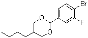 2-(4-溴-3-氟苯基)-5-丁基-1,3-二恶烷分子结构 (CAS 1363339-35-8)