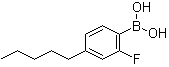 (2-Fluoro-4-pentylphenyl)boronic acid molecular structure (CAS 136434-80-5)