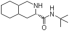 structure of CAS# 136465-81-1, N-(tert-Butyl)decahydroisoquinoline-3-carboxamide;[(3S)-4-Azabicyclo[4.4.0]dec-3-yl]-N-(tert-butyl)carboxamide; (3S,4aS,8aR)-N-tert-Butyldecahydroisoquinoline-3-carboxamide