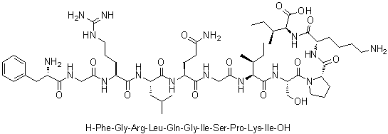 L-Phenylalanylglycyl-L-arginyl-L-leucyl-L-glutaminylglycyl-L-isoleucyl-L-seryl-L-prolyl-L-lysyl-L-isoleucine molecular structure (CAS 1365259-58-0)