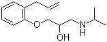 structure of CAS# 13655-52-2, Alprenolol;1-(Isopropylamino)-3-(2-allylphenoxy)-2-propanol
