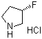 structure of CAS# 136725-53-6, (3S)-(+)-3-Fluoropyrrolidine hydrochloride;(S)-(+)-3-Fluoropyrrolidine hydrochloride
