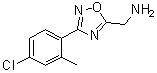 3-(4-Chloro-2-methylphenyl)-1,2,4-oxadiazole-5-methanamine molecular structure (CAS 1369017-00-4)