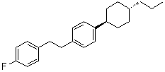 反式-1-[2-(4-氟苯基)乙基]-4-(4-丙基环己基)苯分子结构 (CAS 136922-40-2)