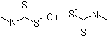 Copper dimethyldithiocarbamate molecular structure (CAS 137-29-1)