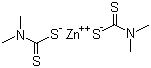Zinc dimethyldithiocarbamate molecular structure (CAS 137-30-4)