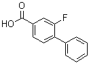结构式 CAS# 137045-30-8, 2-氟[1,1'-联苯]-4-羧酸