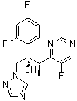 structure of CAS# 137234-63-0, ent-Voriconazole;(alphaS,betaR)-alpha-(2,4-Difluorophenyl)-5-fluoro-beta-methyl-alpha-(1H-1,2,4-triazol-1-ylmethyl)-4-pyrimidineethanol