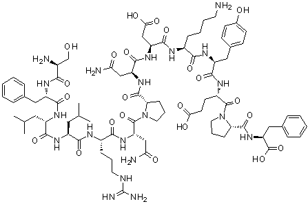结构式 CAS# 137339-65-2, 凝血酶受体激动剂肽-14