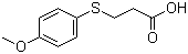 structure of CAS# 13739-36-1, 3-[(4-Methoxyphenyl)thio]propanoic acid